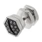 Mens Lynx Stainless Steel Mano Stud Hex Black Diamond Earring - image 1
