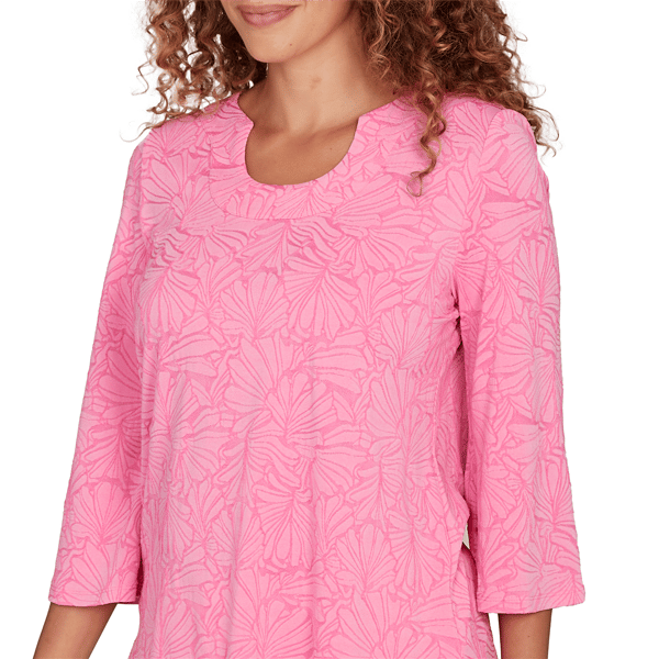 Petite Ruby Rd. California Dreaming Horseshoe Floral Blouse
