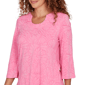 Petite Ruby Rd. California Dreaming Horseshoe Floral Blouse - image 5