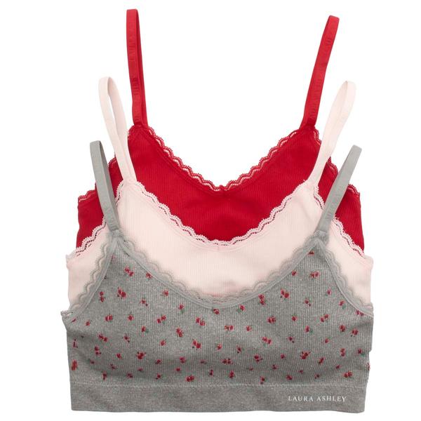 Womens Laura Ashley(R) 3pk. Bralettes - LS6214-3PKF - image 