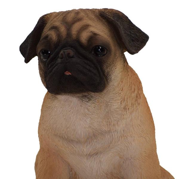 Hi-Line Gift Sitting Pug Garden Statue