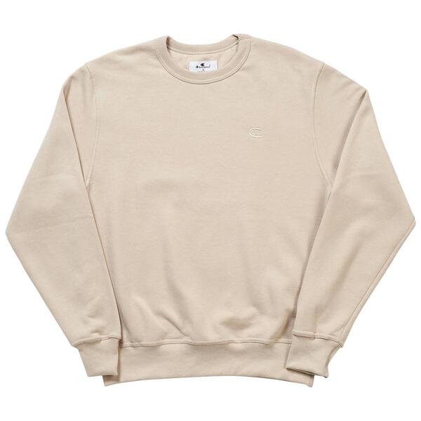 Mens Champion Power Blend Crew Neck Sweatshirt - Autumn Beige - image 