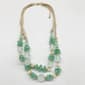 Ashley Cooper(tm) Aqua Resin Beaded 2 Row Necklace - image 1