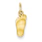 Gold Classics(tm) 14kt. Gold Diamond Cut Foot Charm - image 1