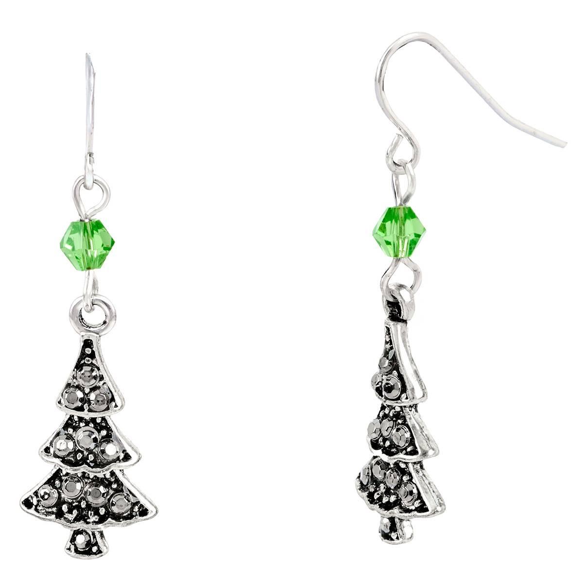 Snowflake/Christmas Tree/Star CZ Earring Set