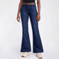 Petite Bleu High Rise Bootcut Belt And Flap Back Pocket Jeans - image 1