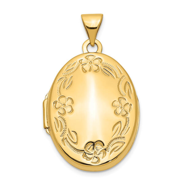 Gold Classics&#40;tm&#41; 14kt. Gold Hand Engraved Locket - image 