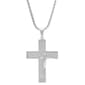 Mens Steeltime Padre Nuestro Cross Pendant Necklace - image 1