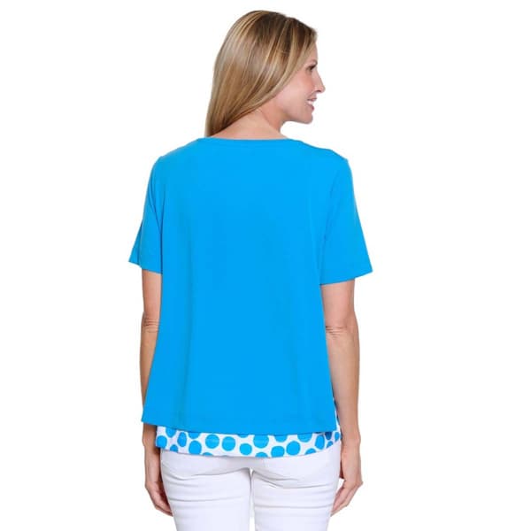 Petite Multiples Short Sleeve Layered Dot Tee
