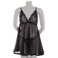 Womens Spree Intimates Mesh Triangle Cup Sequin Babydoll Set - image 2