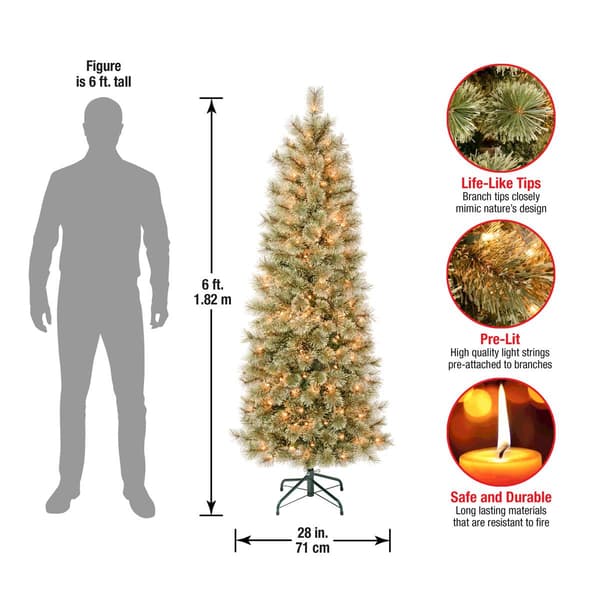 National Tree 6ft. Arcadia Pine Cashmere Slim Christmas Tree