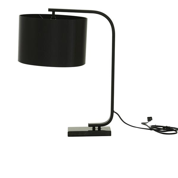 9th & Pike® Black Metal Traditional Table Lamp with Fabric Shade
