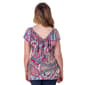 Womens 24/7 Comfort Apparel Paisley Ruffle V-Neck Blouse - image 3