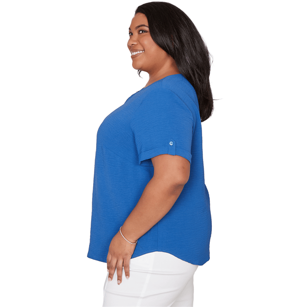 Plus Size Alfred Dunner The Royal Treatment Keyhole Neck Blouse