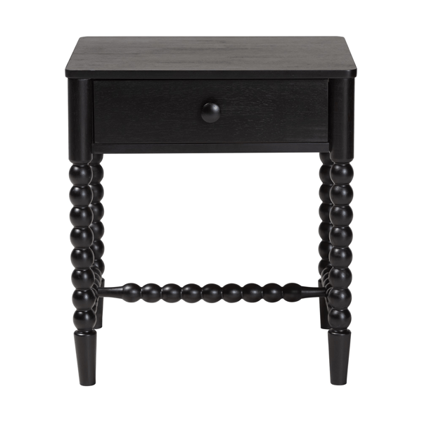 Baxton Studio Brantley Spindle 1-Drawer Nightstand