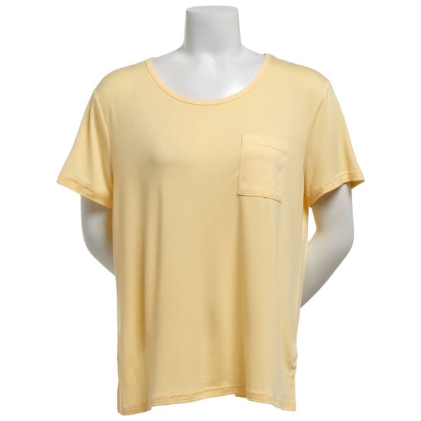 Womens MUK LUKS® Short Sleeve Solid Scoop Neck Pajama Tee