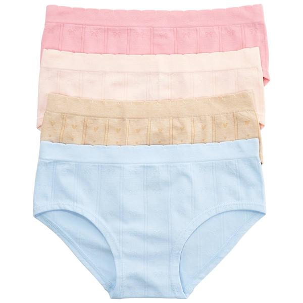 Girls (7-16) Rene Rofe(R) 4pk. Seamless Burnout Underwear - Blue - image 
