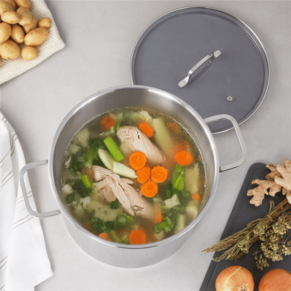 BergHOFF DiNA Helix Stainless Steel 15.85qt. Stockpot