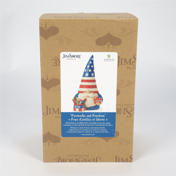 Jim Shore Heartwood Creek Patriotic Gnome Fireworks Figurine