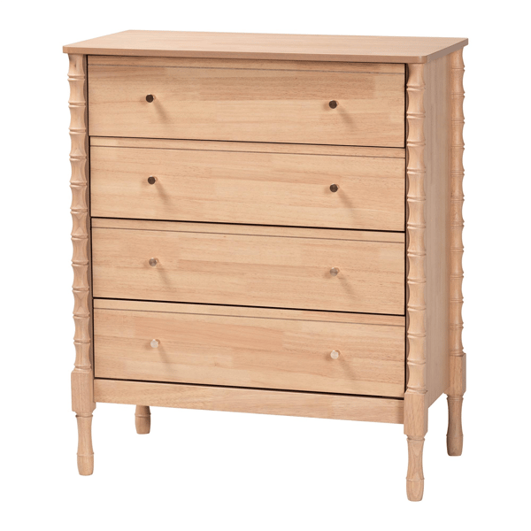 Baxton Studio Laurent Chest 4-Drawer Bedroom Dresser