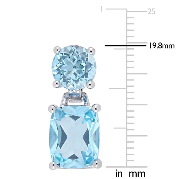 Sophia B 11 1/6ctw. Blue Topaz Dangle Earrings