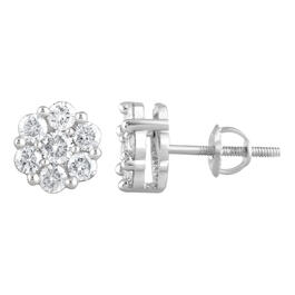 Diamond Classics&#40;tm&#41; 10kt. White 1/3ctw. Flower Stud Earrings