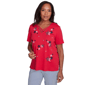 Womens Alfred Dunner Land of the Free Stars Criss-Cross Tee - image 3