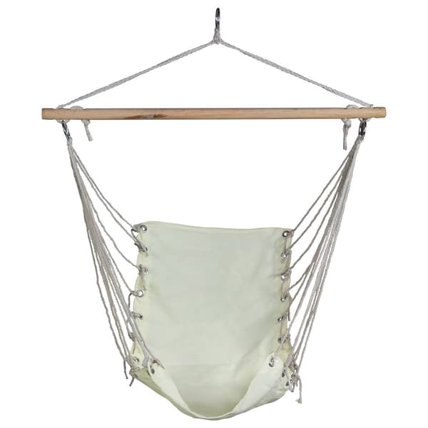 Northlight Seasonal Cream Hammock Chair w/ Wooden Bar