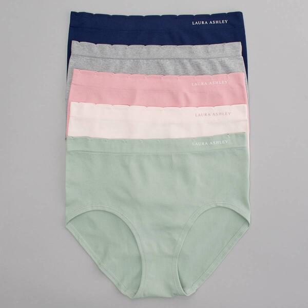 Womens Laura Ashley&#40;R&#41; 5pk. Seamless Brief Panties - LS9443-5PKAW - image 