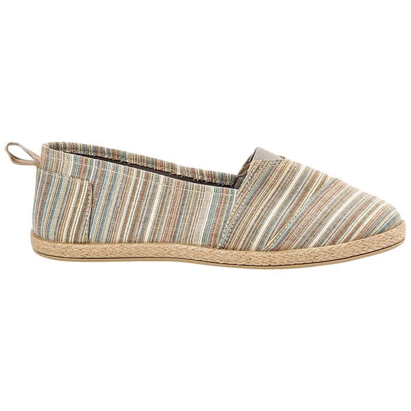 Womens Take A Walk Striped Epadrilles Flats