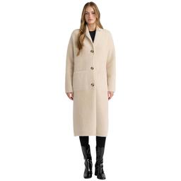 Womens NVLT Longline Oversize Coatigan with Shawl Collar