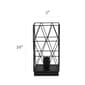 Simple Designs Geometric Square Metal Table Lamp w/Retro Shade - image 4