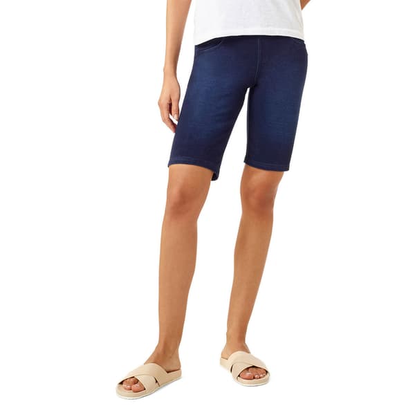 Womens HUE® High Rise Denim Bermuda Shorts