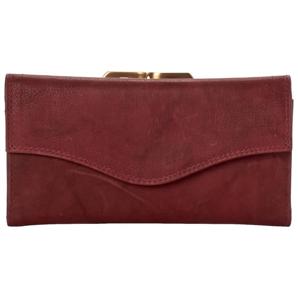 Womens Great American Leatherworks Flap Frame Clutch Wallet