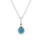 Le Vian&#40;R&#41; Argent&Or&#40;tm&#41; Blue Topaz Sterling Silver 14kt. Gold Pendant - image 1