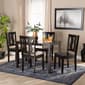 Baxton Studio Zamira Dark Brown Finish Wood 5pc. Dining Set - image 7