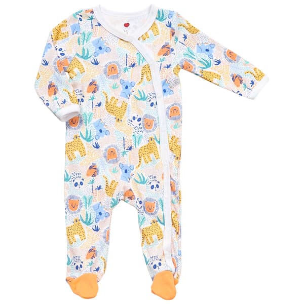 Baby Unisex &#40;NB-9M&#41; Mini Hop Abstract Zoo Animals Footie Pajamas - image 