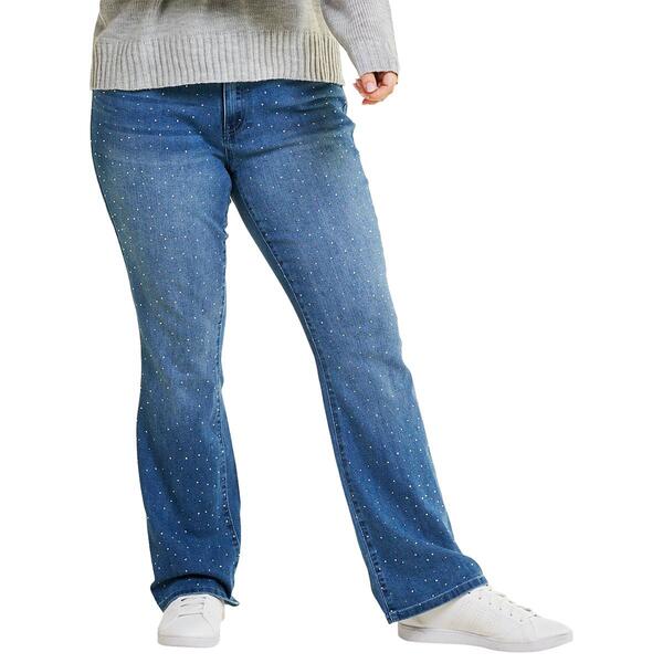 Juniors Madden Girl Rhinestone Bootcut Jeans - image 