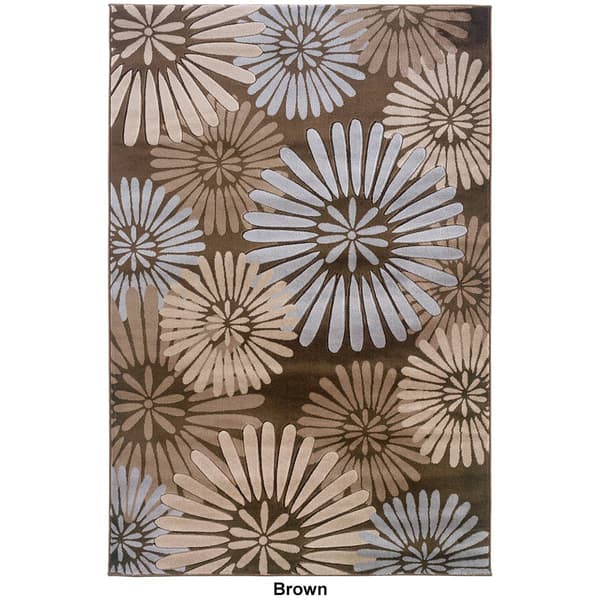Linon Milan Collection Daisy Rectangle Accent Rug - 2x3