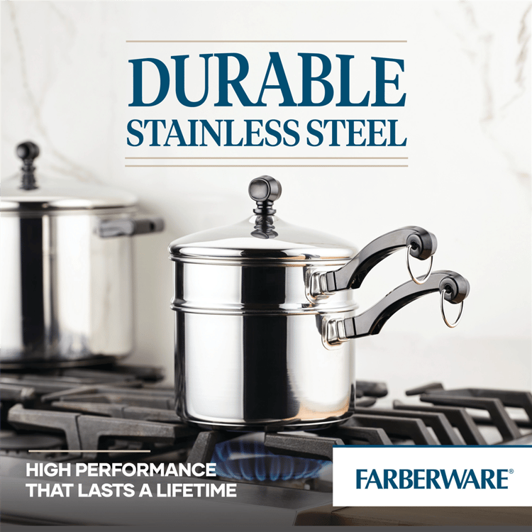 Farberware® Classic Series 2qt. Double Boiler and Saucepan