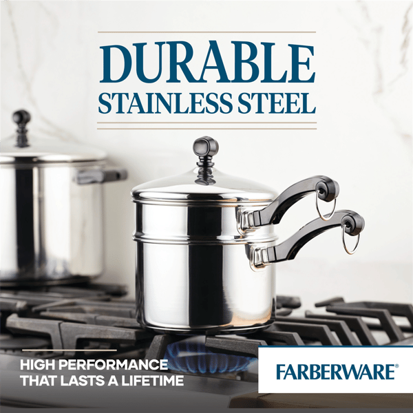 Farberware® Classic Series 2qt. Double Boiler and Saucepan