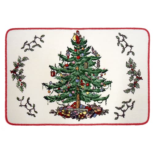 Avanti Spode Christmas Tree Red Bath Rug - image 