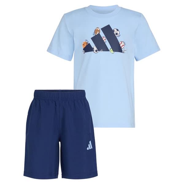 Boys (5-7) adidas® All The Sports Short Sleeve Tee & Shorts Set
