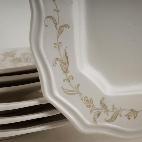 222 Fifth Batik Toile Taupe 12pc. Dinnerware Set - Service for 4
