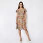 Womens Ninety Clothing Flutter Sleeve Patchwork Shift Dress - image 1