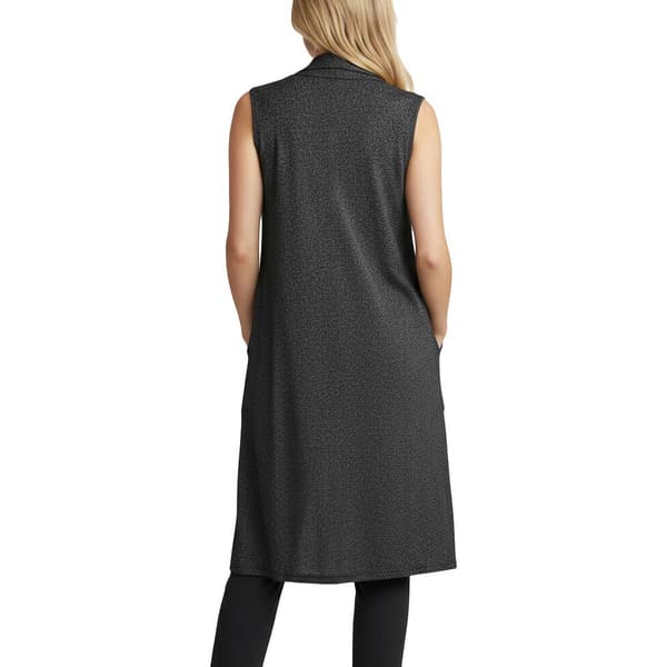 Petite NY Collection Sleeveless Solid Cardigan with Pockets