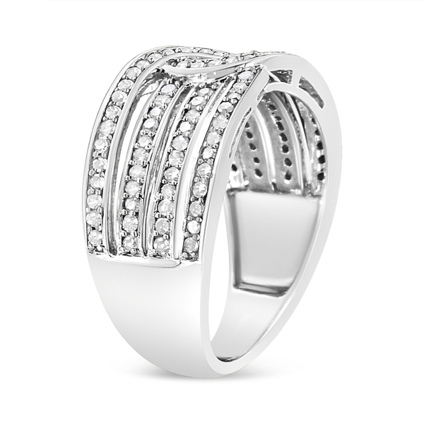 Haus of Brilliance 1/2ctw. Diamond Multi-Row Bypass Band Ring
