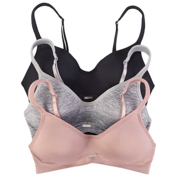 Womens Nautica 3pk. Wire-Free Seamless Padded Bras NT5104-3PKF - Boscov's