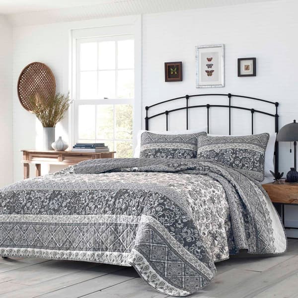 Stone Cottage Abby 136 Thread Count Reversible Quilt Set - image 