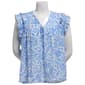 Womens Zac & Rachel Double Flutter Cap Sleeve Floral Blouse - image 1